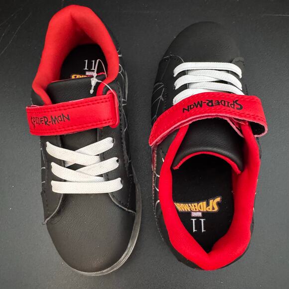 Disney Spiderman Light Up Sneakers Kids Size 11 - Picture 7 of 8